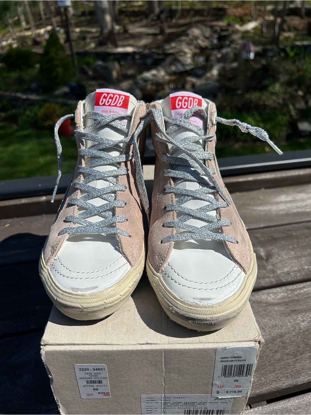 Neiman Marcus Golden Goose 9 Womens Slide Sneaker dusty pink New in box - Picture 2 of 11
